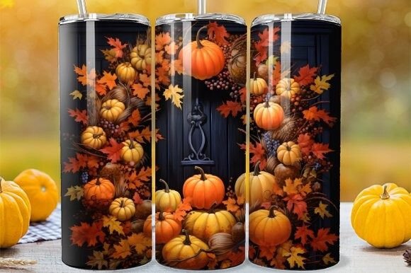 Download Pumpkin Wreath Tumbler - Premium Bundle