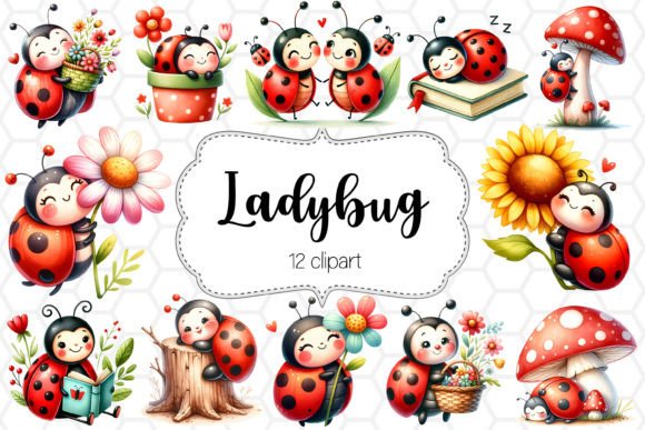 Download 12 Cute Ladybug Cliparts | Ladybug PNGs - Premium Resources