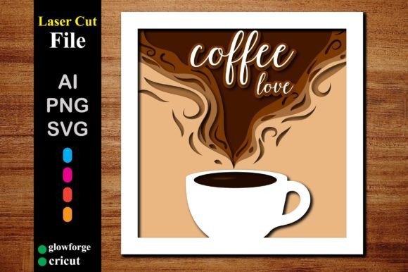 Download 3d Coffee Multilayer Panel for Laser Cut - Multilayer panel Collection