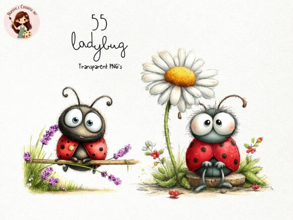 Download Cute Ladybug Clipart PNG Set - Ladybug Collection