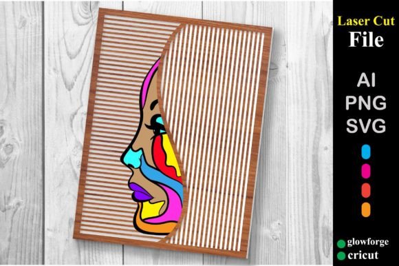 Download Girl Face Multilayer Panel for Laser Cut - Multilayer panel Collection